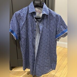 Robert Graham - Modern Americana- Men’s Large. Short Sleeve Collared Shirt